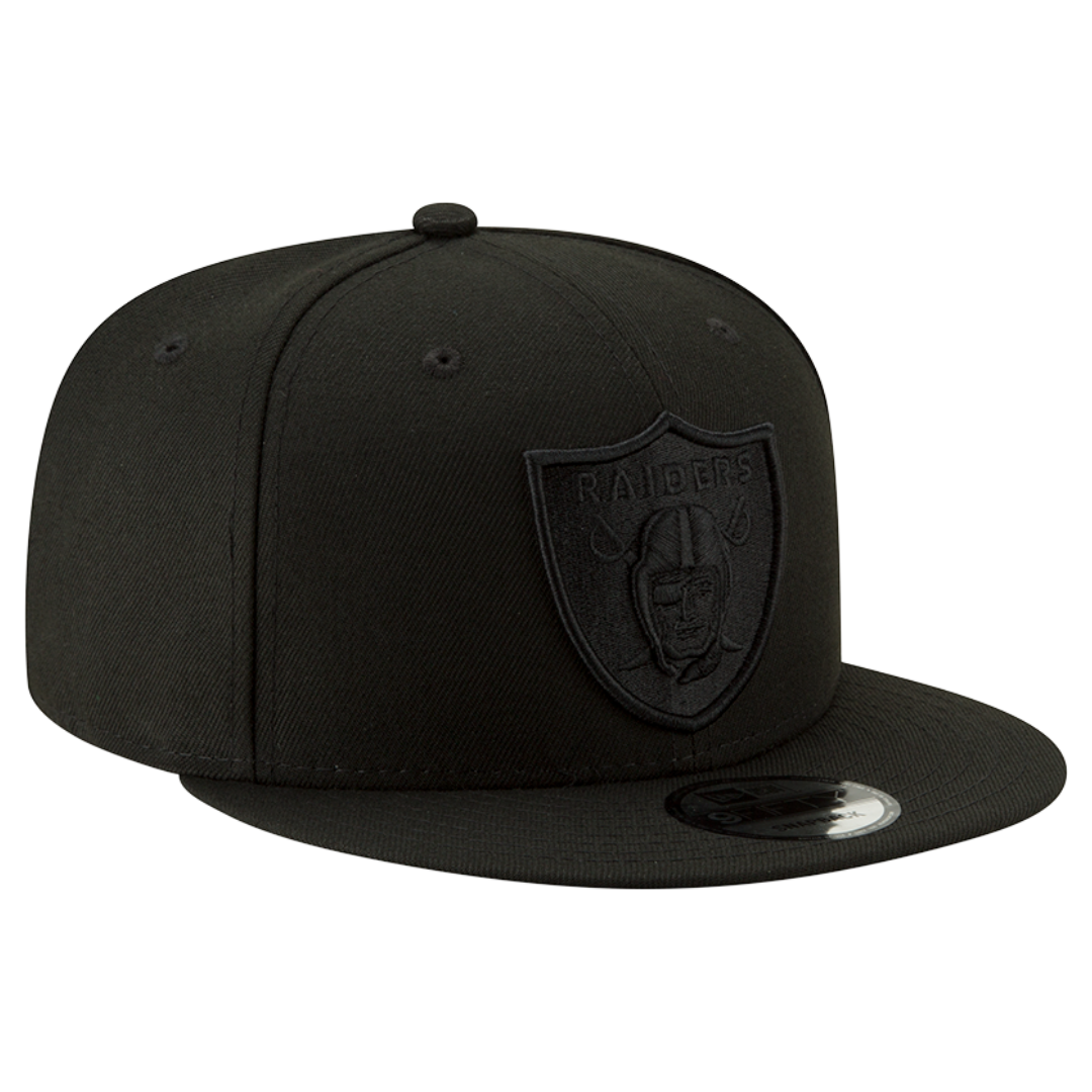 Las Vegas Raiders Black On Black New Era 9FIFTY Adjustable Snapback Hat