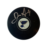 Doug Armstrong St Louis Blues Autographed Logo Puck - Fan Cave COA