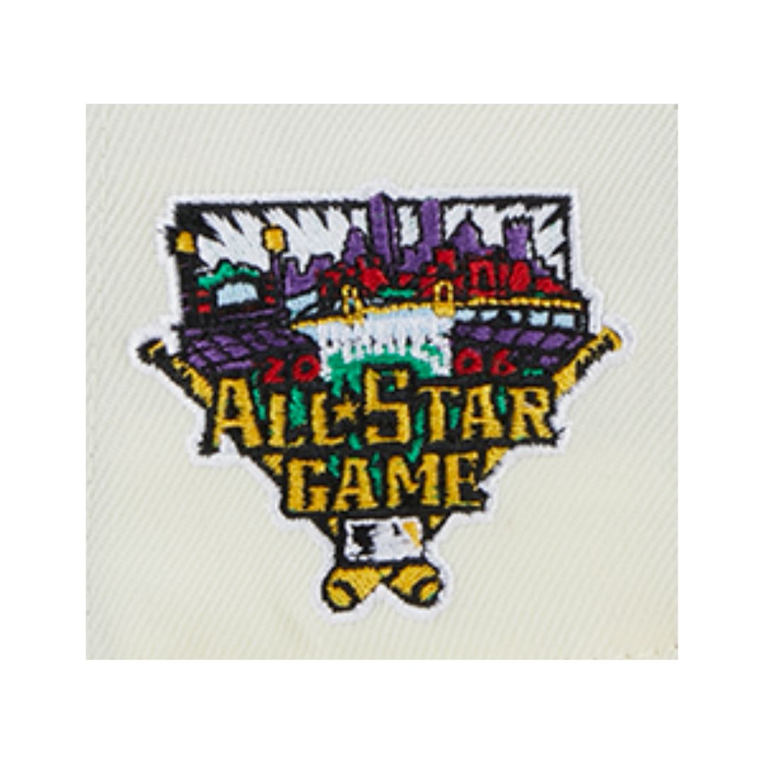Pittsburgh Pirates Retro 2006 All-Star Game Patch New Era Stone/Gold 59FIFTY Fitted Hat