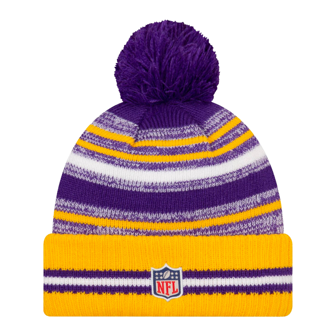 Minnesota Vikings 2021 Sideline Sport Knit Pom Beanie