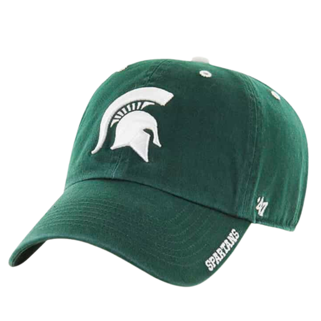 Michigan State Spartans Dark Green Clean Up Adjustable Hat