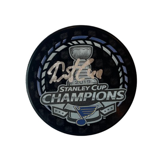 Ivan Barbashev St Louis Blues Autographed Stanley Cup Champions Logo Puck - JSA COA