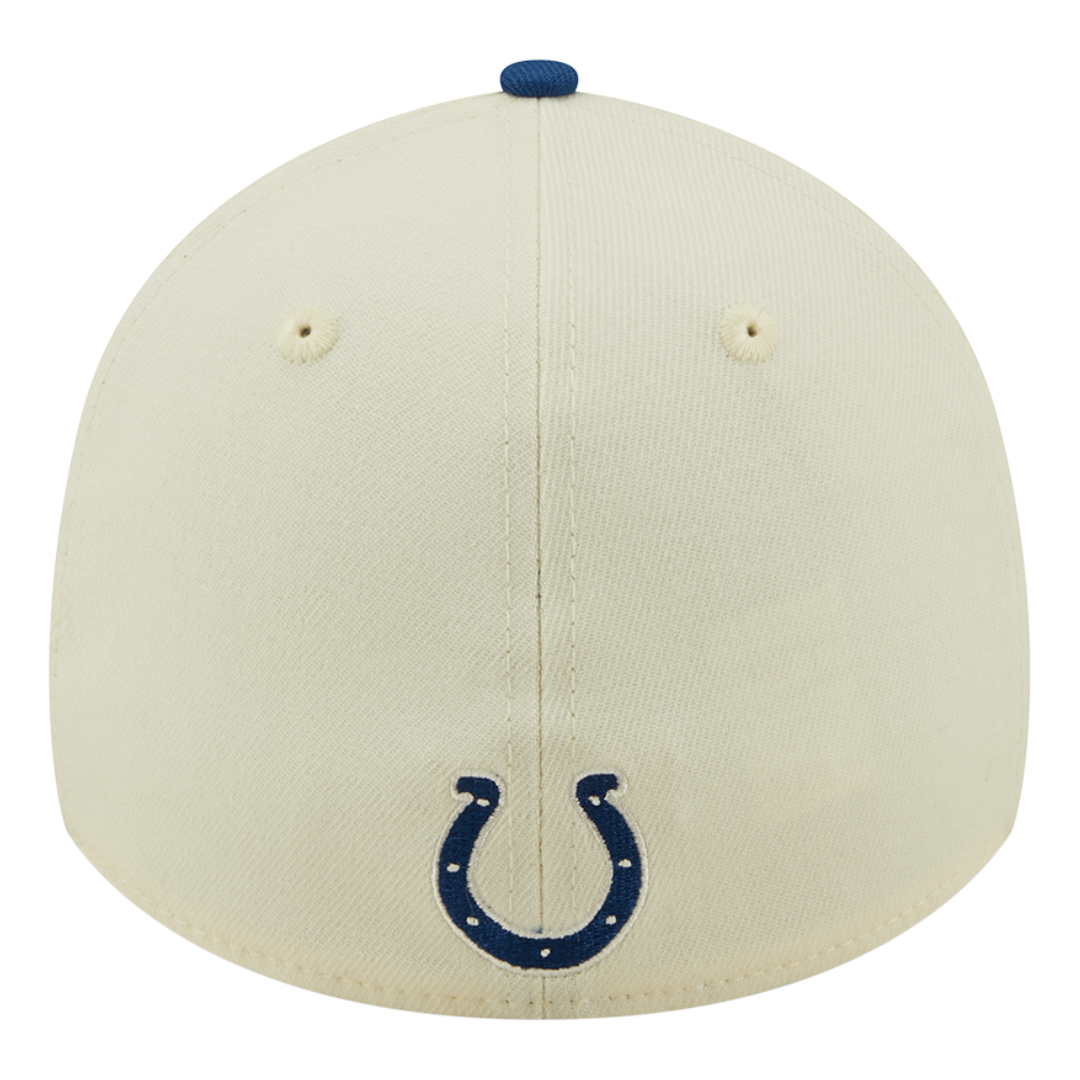 Indianapolis Colts Cream/Royal 2022 Sideline 39THIRTY Flex Hat
