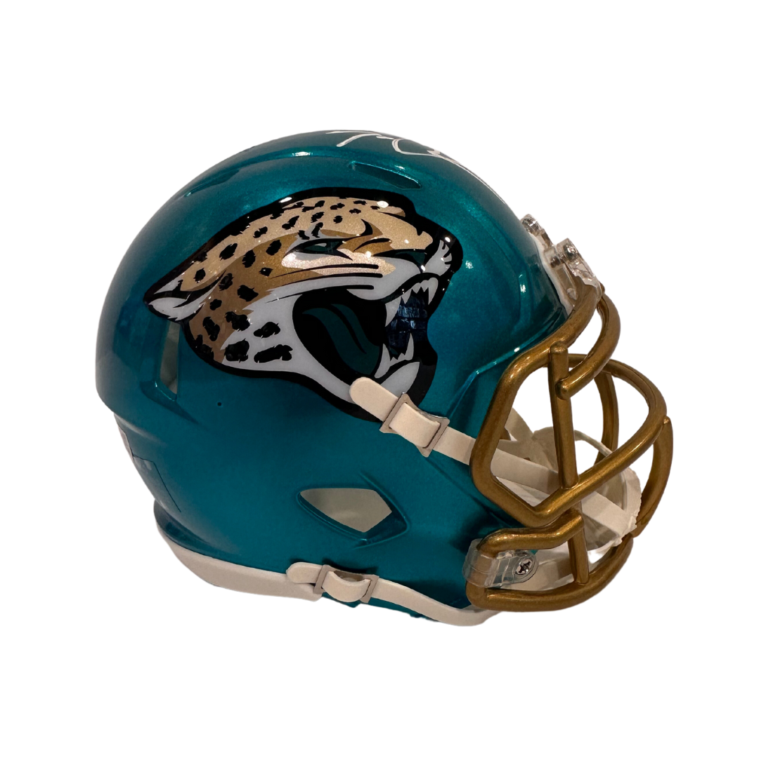 Trevor Lawrence Jacksonville Jaguars Autographed Flash Mini Speed Helmet - Fanatics COA