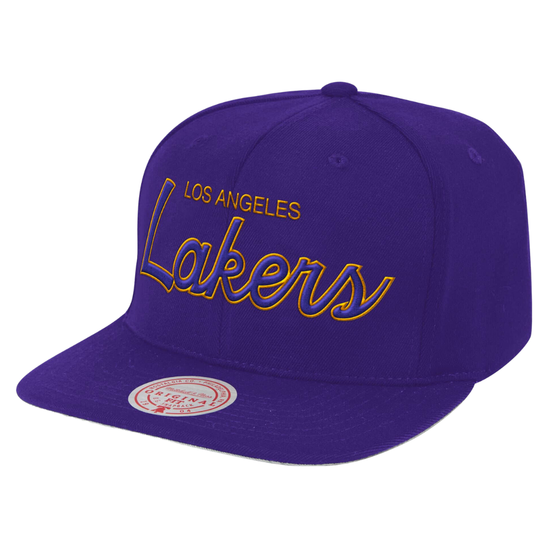 Los Angeles Lakers Mitchell and Ness Champ Year Trophy Snapback Hat