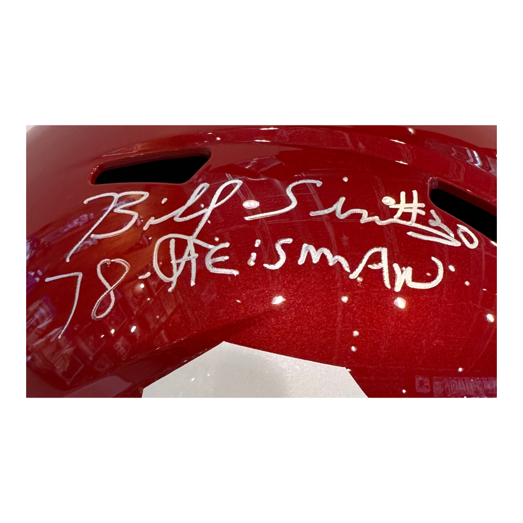 Billy Sims Oklahoma Sooners Autographed Full Size Speed Replica Helmet w/ Inscription - JSA COA