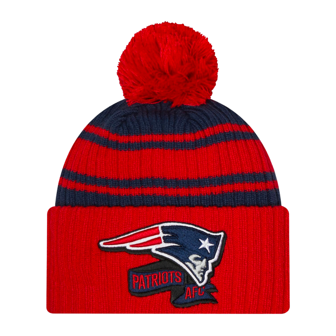 New England Patriots 2022 Sideline Cold Weather Sport Knit Pom Beanie