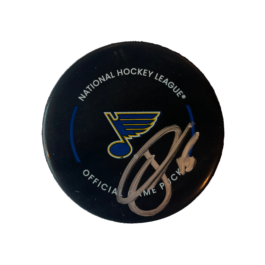 Jakub Vrana St Louis Blues Autographed 2022-2023 Official Game Puck - Fan Cave COA
