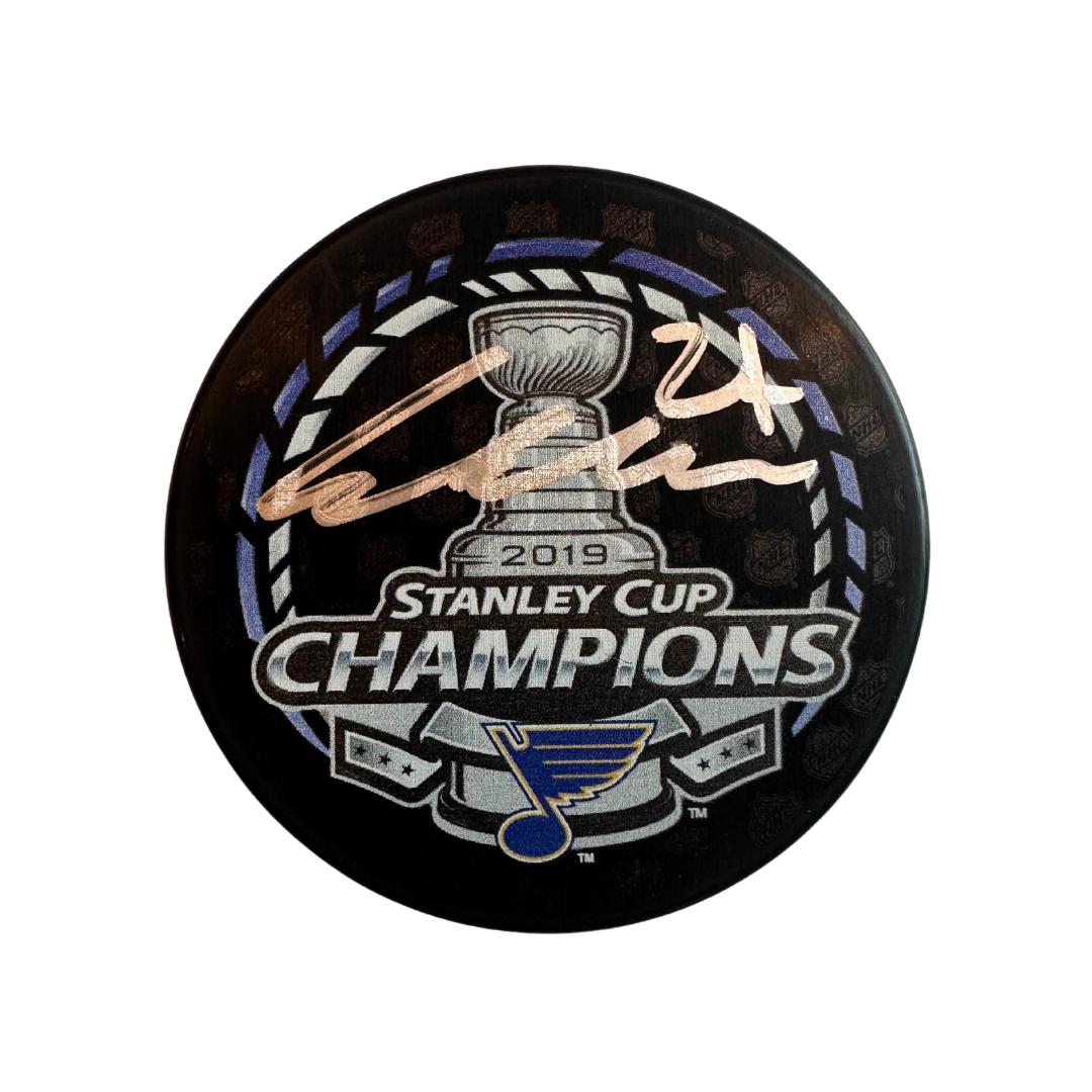 Alex Pietrangelo St Louis Blues Autographed 2019 Stanley Cup Champions Logo Puck - JSA COA