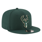 Milwaukee Bucks Official Team Color Green New Era 9FIFTY Adjustable Snapback Hat