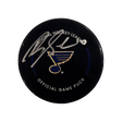 Brayden Schenn St Louis Blues Autographed 2022-2023 Official Game Puck - JSA COA