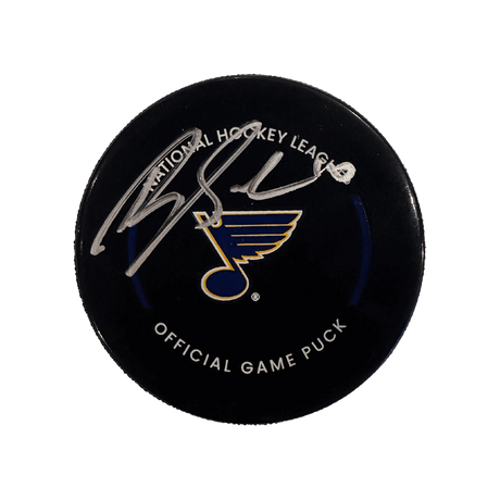 Brayden Schenn St Louis Blues Autographed 2022-2023 Official Game Puck - JSA COA