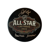 Jordan Kyrou St Louis Blues Autographed 2022 All Star Game Logo Puck with Inscription - JSA COA