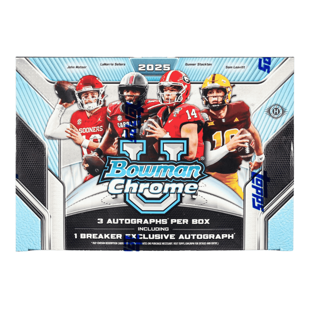 2025 Bowman University Chrome Football Breaker Delight Box