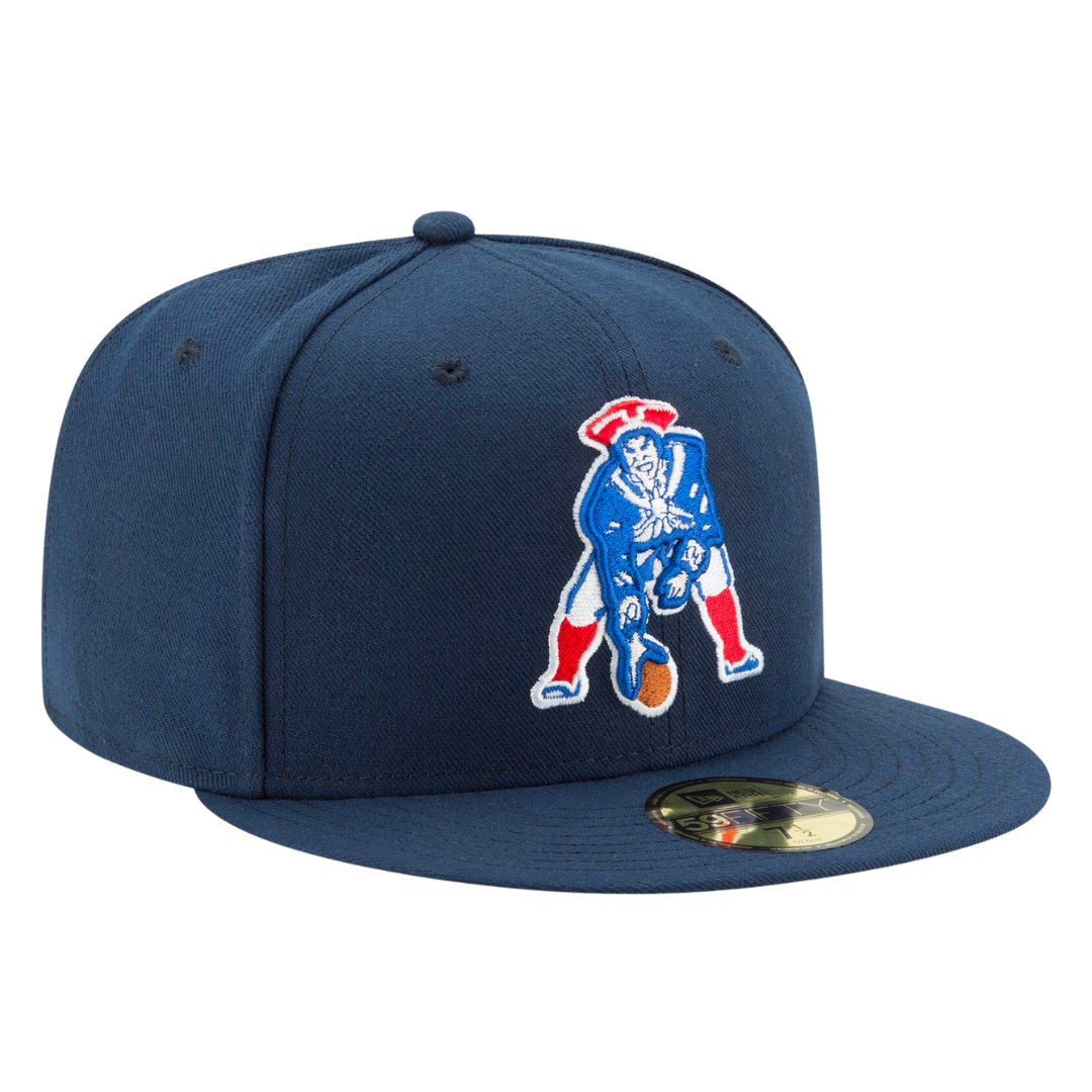 New England Patriots Retro Official Team Color Navy New Era 59FIFTY Fitted Hat