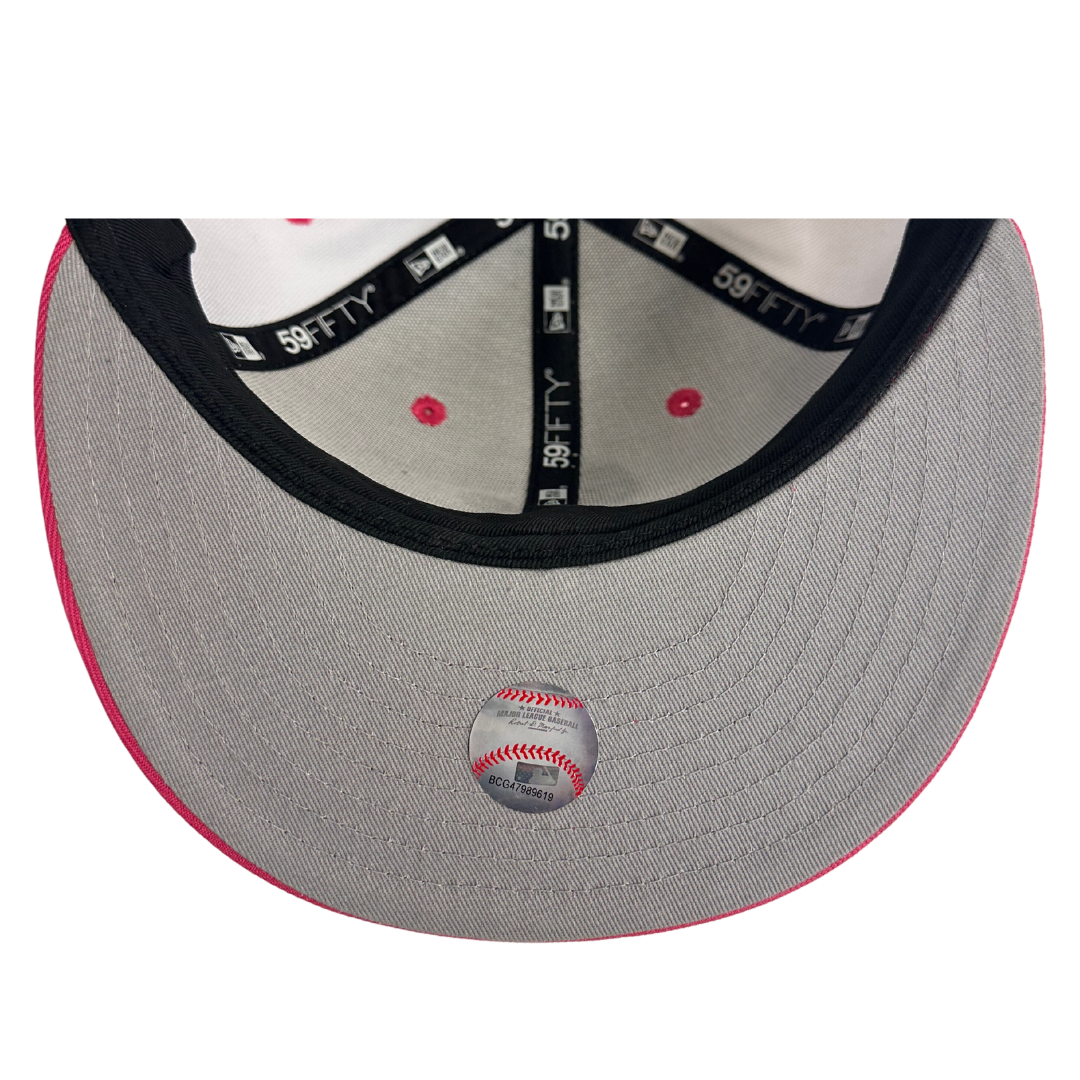 Fan Cave x New Era Exclusive Los Angeles Dodgers Throwback Logo "Bubble Gum" 59FIFTY Fitted Hat