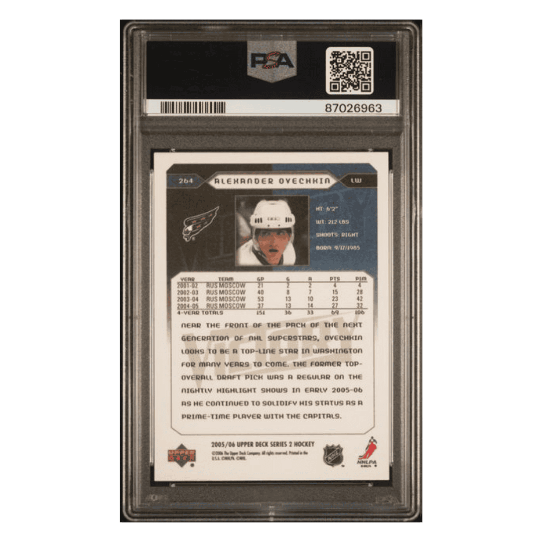 Alexander Ovechkin PSA 10 2005 Upper Deck Victory Card #264