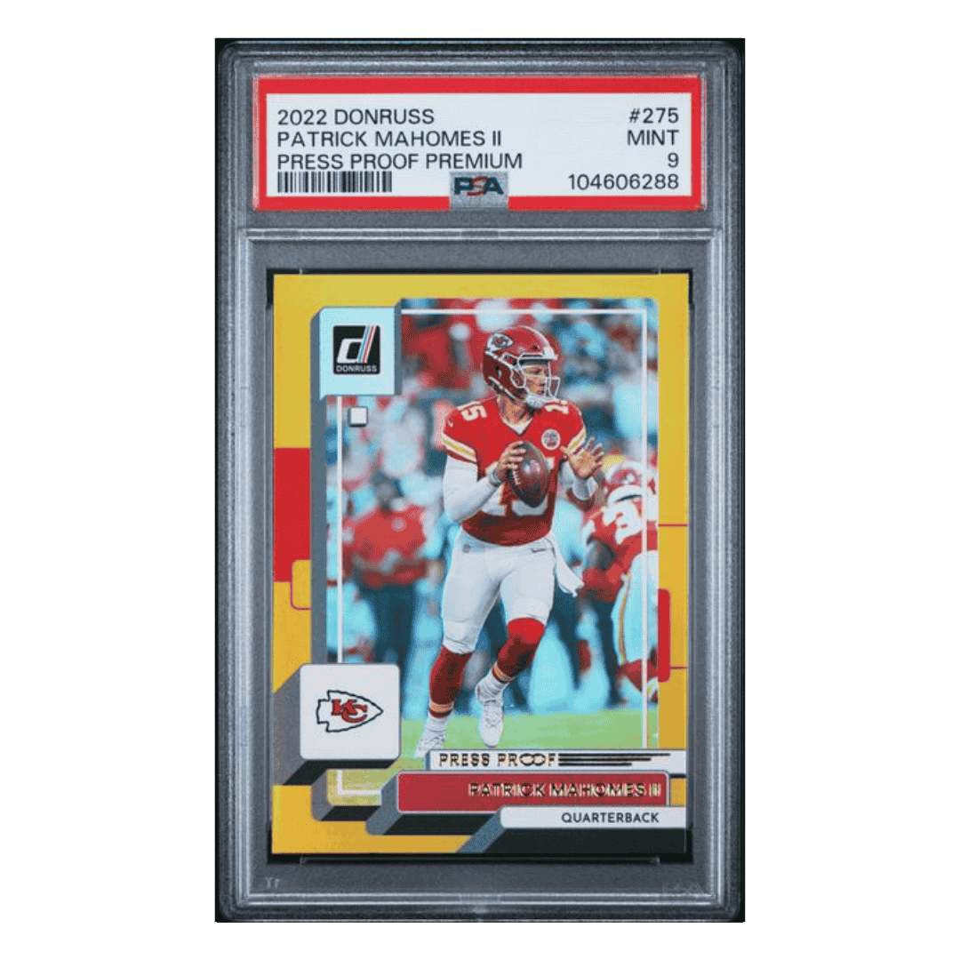 Patrick Mahomes PSA 9 2022 Panini Donruss Press Proof Premium Card #275