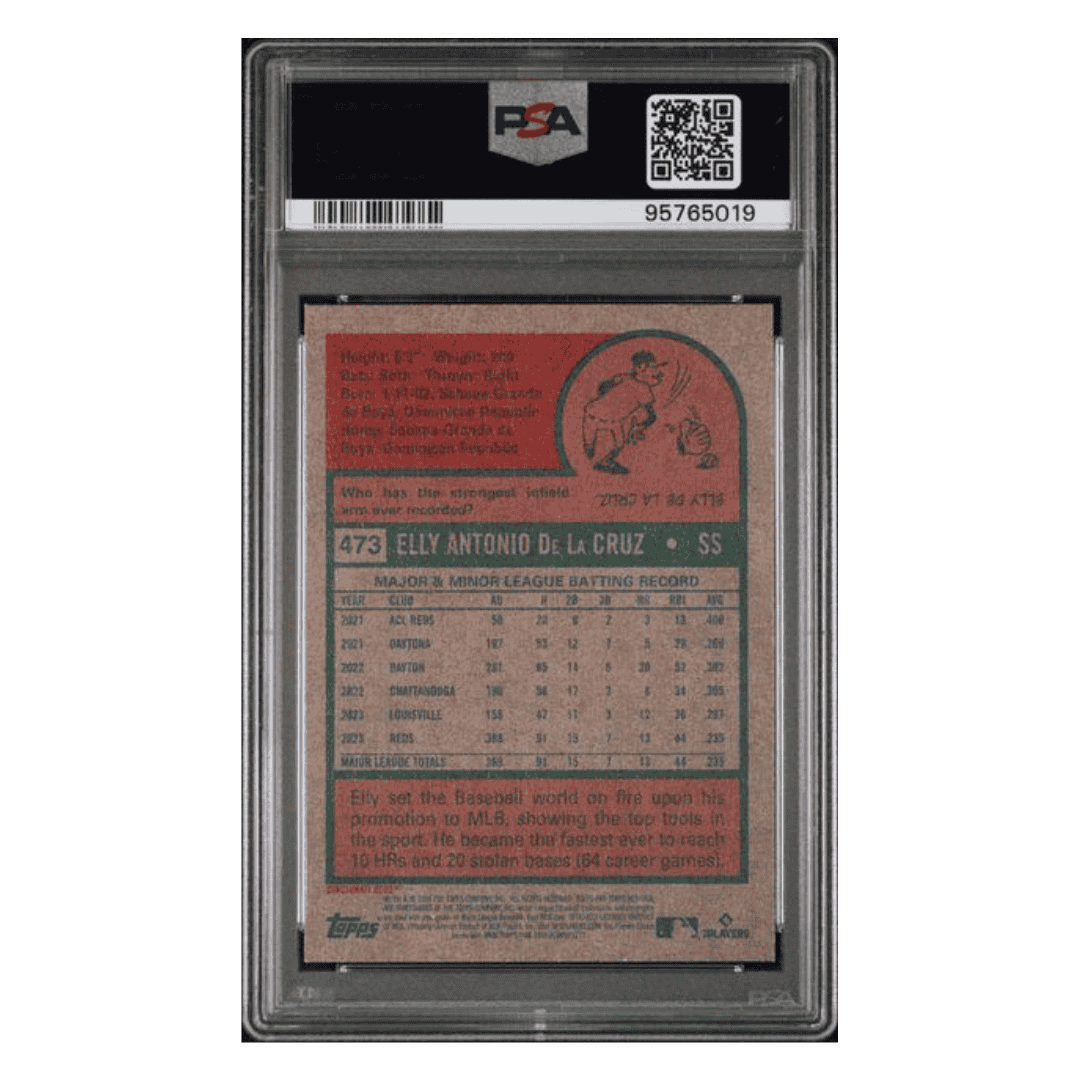 Elly De La Cruz PSA 9 2024 Topps Heritage Card #473