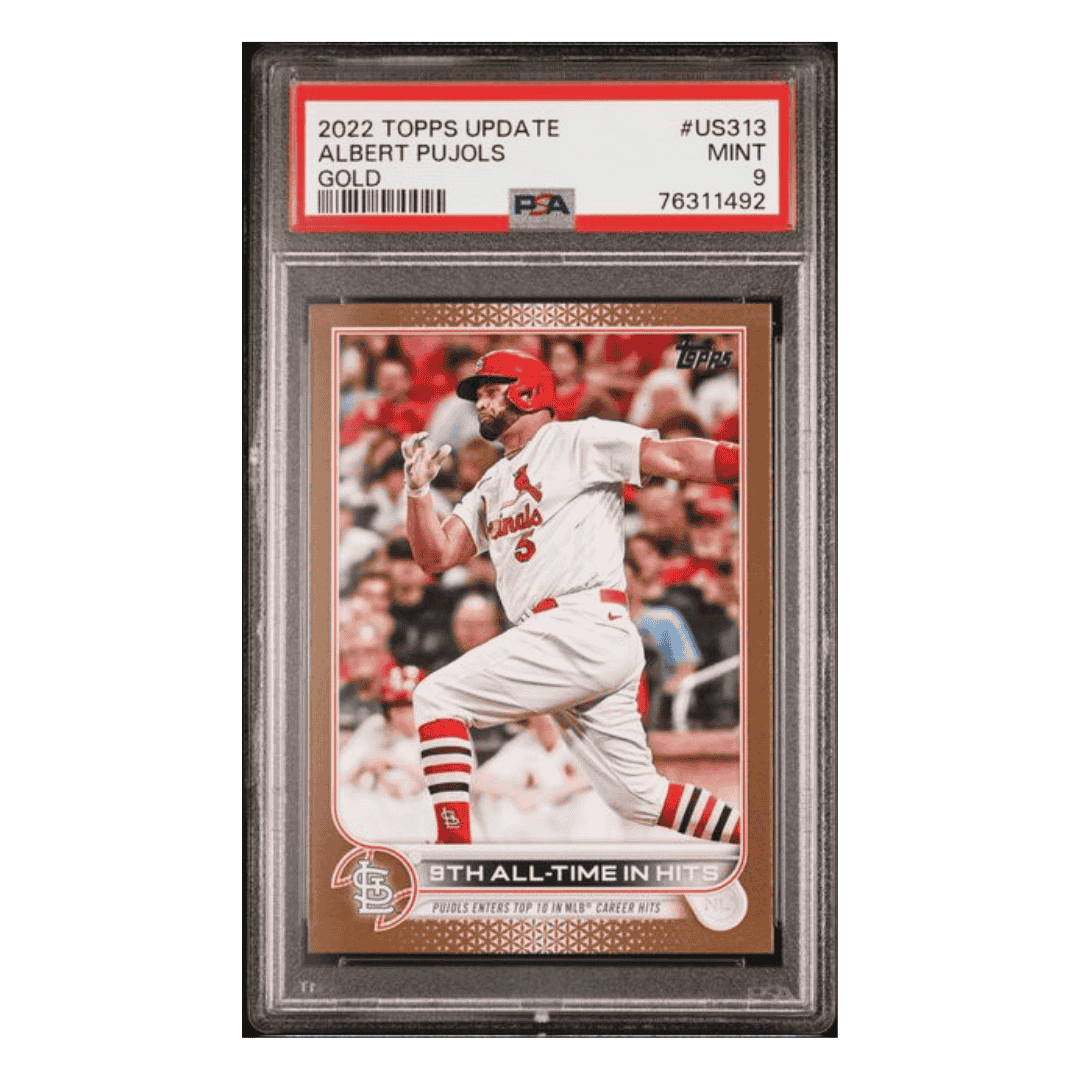 Albert Pujols PSA 9 2022 Topps Update Gold #d/2022 Card #US313