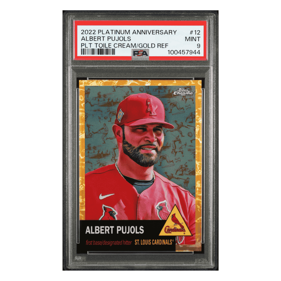 Albert Pujols PSA 9 2022 Topps Chrome Platinum Anniversary Card #12