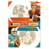 Joe Burrow & Tua Tagovailoa 2020 Panini Contenders Round Numbers Gold /49 Card #RN-BT