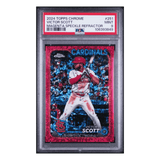 Victor Scott PSA 9 2024 Topps Chrome Magenta Speckle Refractor Card #251