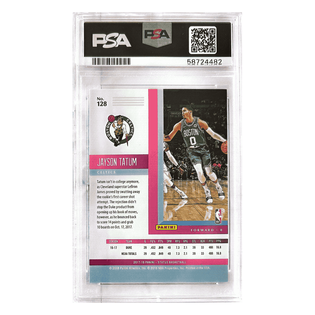 Jayson Tatum PSA 9 2017 Panini Status Rookie RC Card #128