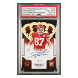 Travis Kelce PSA 8 2013 Panini Crown Royale Signature D/C Red Holo Crown Rookie RC #d/25 Card #194
