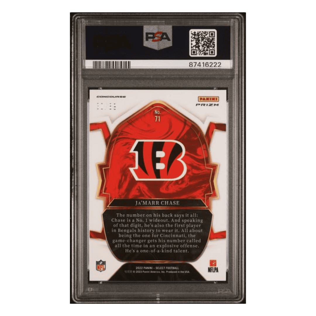 Ja'Marr Chase PSA 10 2022 Panini Select Dragon Scale Prizm #d/89 Card #71