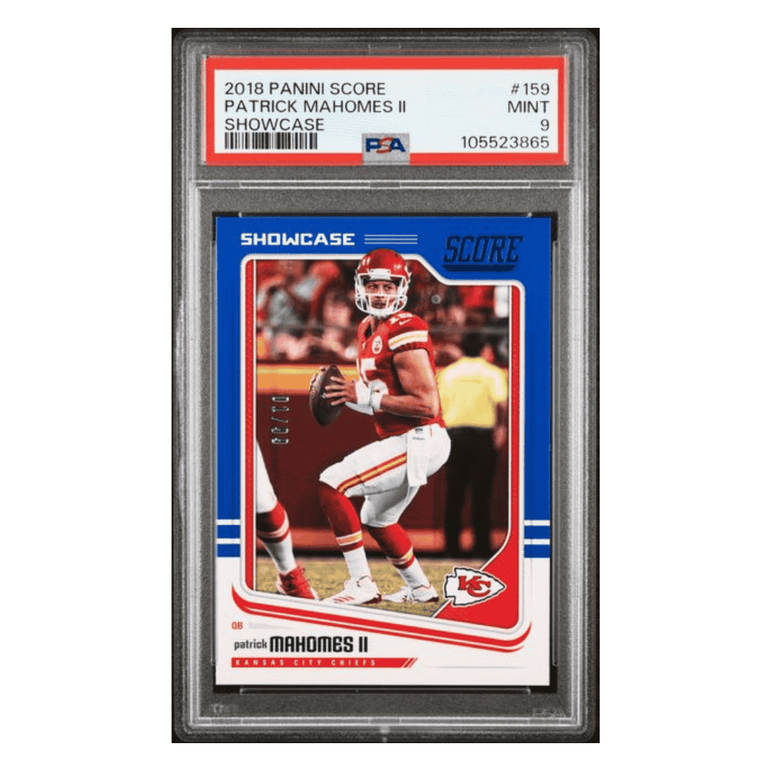 Patrick Mahomes PSA 9 2018 Panini Score Showcase #d/99 Card #159