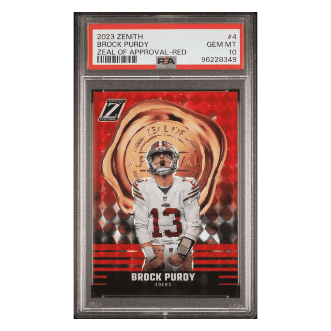 Brock Purdy PSA 10 2023 Panini Zenith Zeal of Approval - Red Card #4