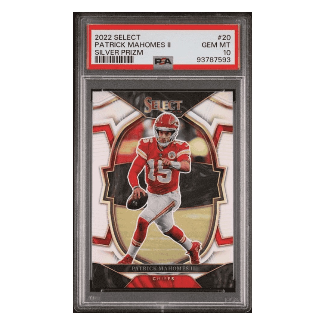 Patrick Mahomes PSA 10 2022 Panini Select Silver Prizm Card #20