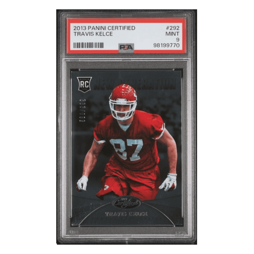 Travis Kelce PSA 9 2013 Panini Certified Rookie RC #d/999 Card #292