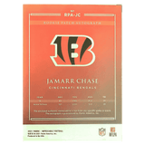 Ja'Marr Chase 2021 Panini Impeccable Rookie Patch Autograph RPA #d / 99 Card #RPA-JC