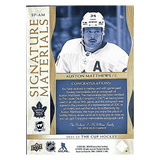 Auston Matthews 2021-22 Upper Deck The Cup Auto Patch Signature Material #D /10 Card #SP-AM
