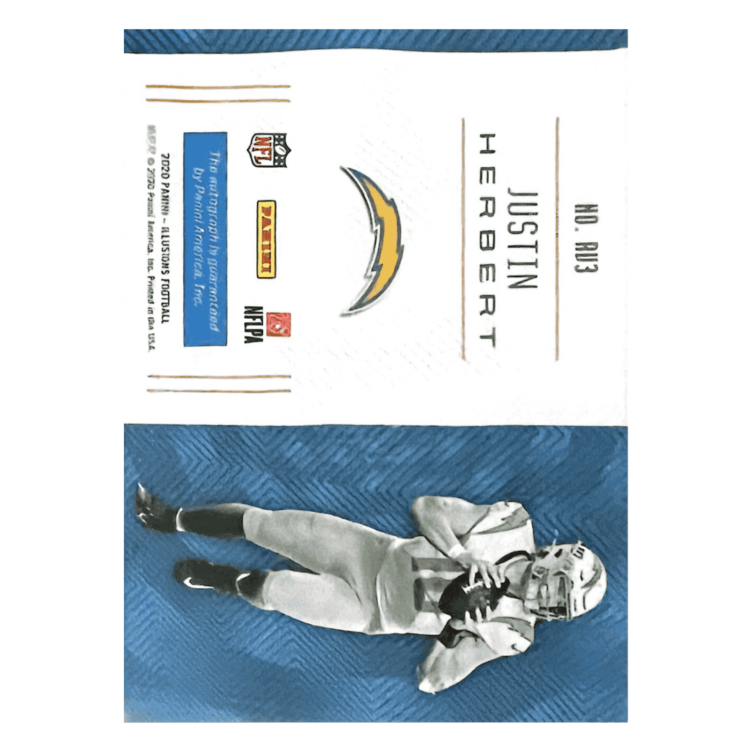 Justin Herbert 2020 Illusions Rookie Vision Autograph Rookie RC Gold #D /10 Card #RV3