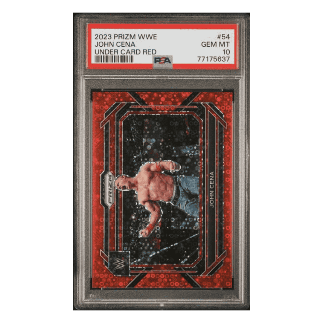 John Cena PSA 10 2023 Panini Prizm Under Card Red #d/99 Card #54