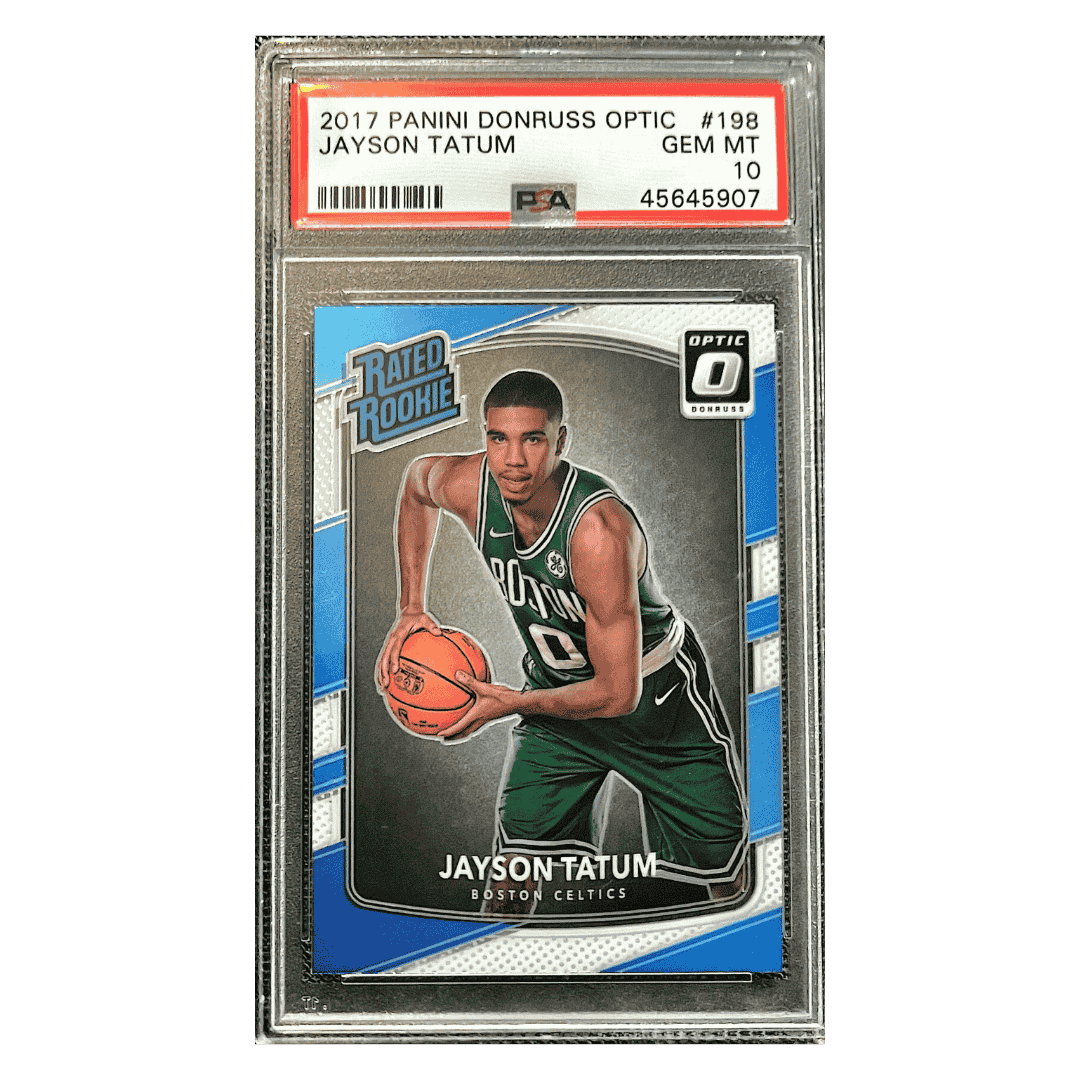 Jayson Tatum PSA 10 2017 Panini Donruss Optic Rated Rookie Card #198