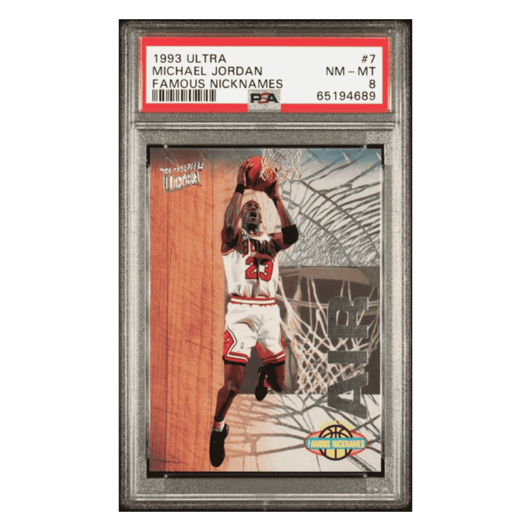 Michael Jordan PSA 8 1993 Fleer Ultra Famous Nicknames Card #7
