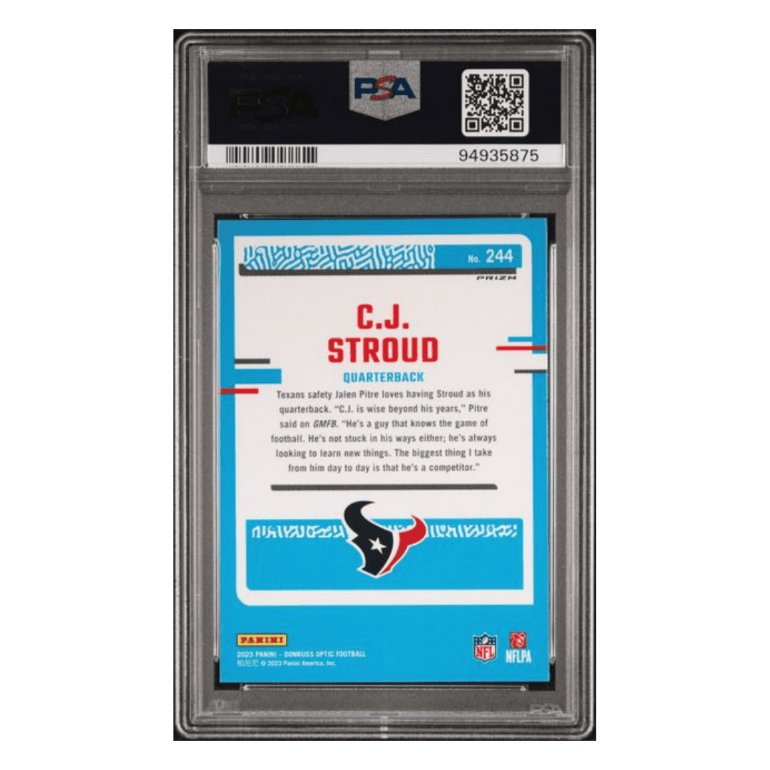 C.J. Stroud PSA 10 2023 Panini Donruss Optic Pink Card #244