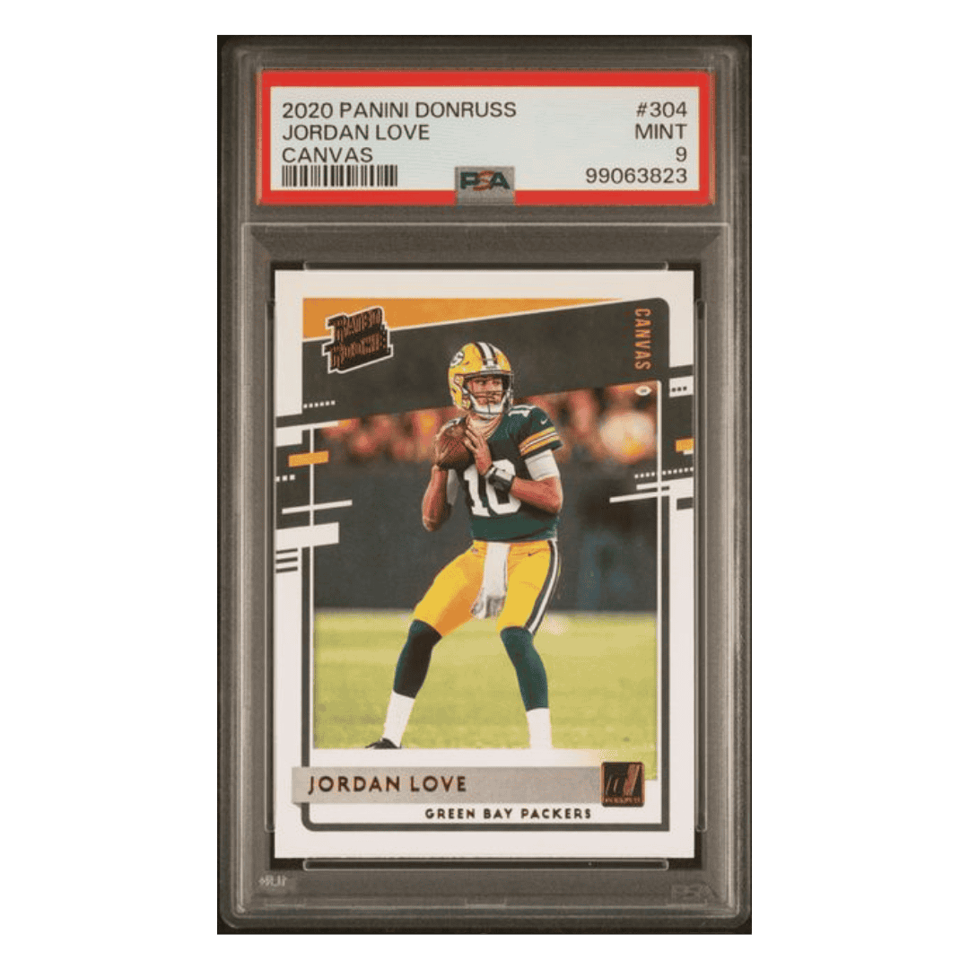 Jordan Love PSA 9 2020 Panini Donruss Canvas Card #304
