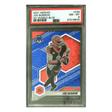 Joe Burrow PSA 8 2021 Panini Mosaic No Huddle Blue #d/75 Card #226