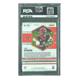 Joe Burrow PSA 8 2021 Panini Mosaic No Huddle Blue #d/75 Card #226