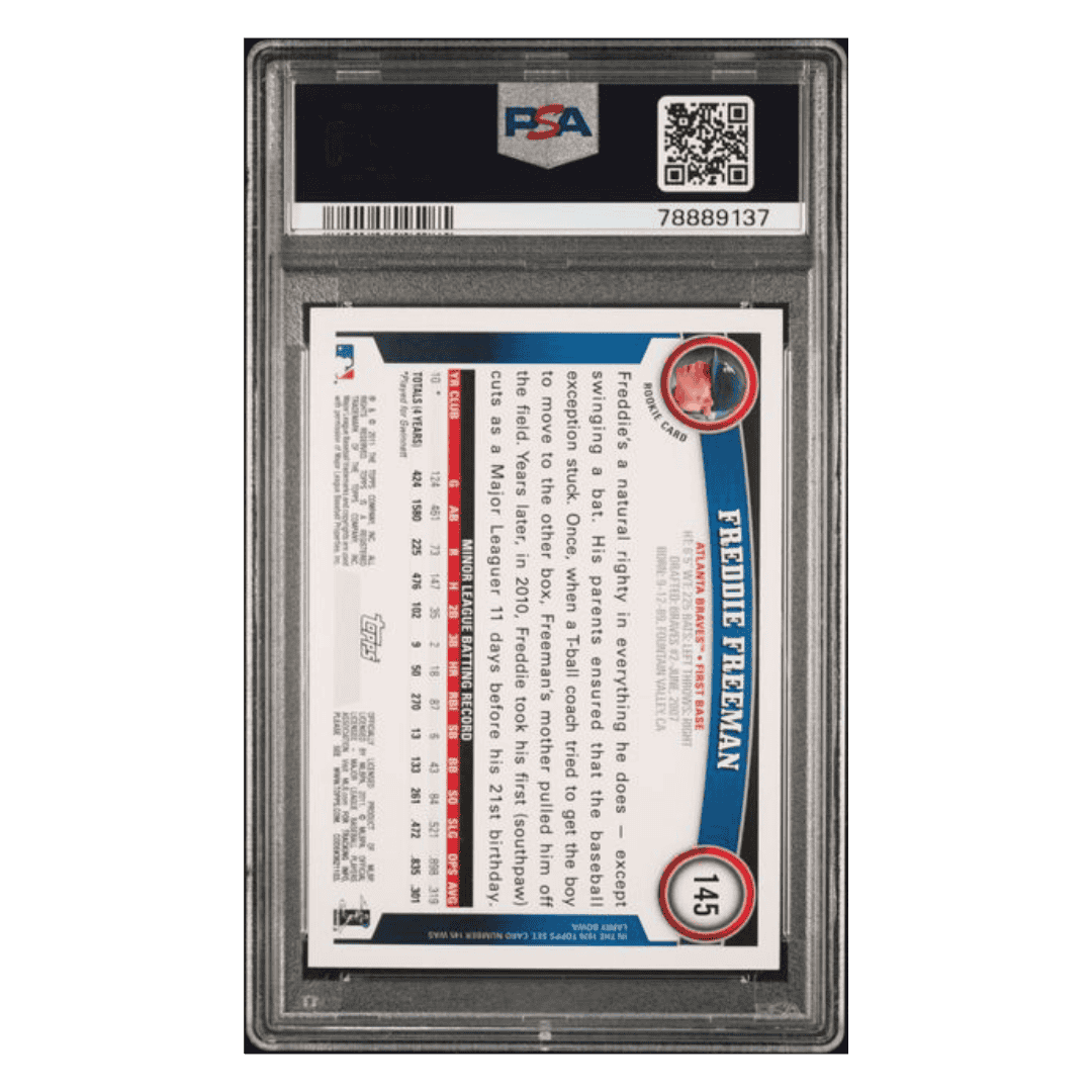 Freddie Freeman PSA 9 2011 Topps Rookie RC Card #145
