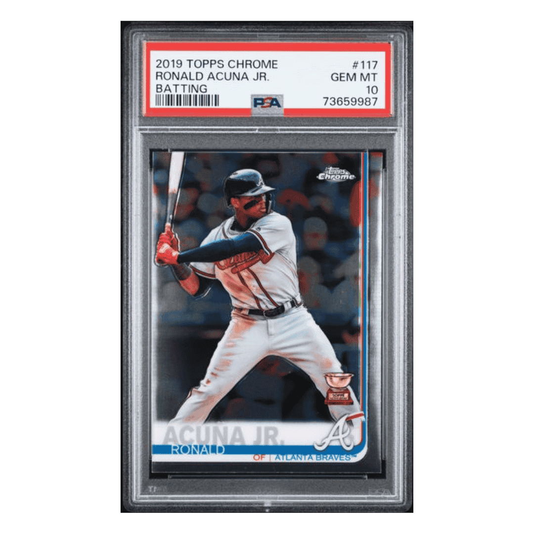 Ronald Acuna Jr PSA 10 2019 Topps Chrome Batting Card #117