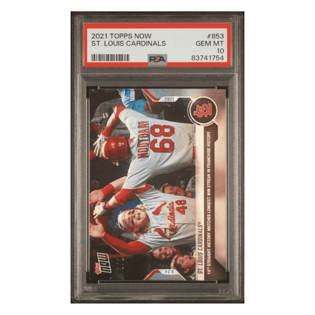 St Louis Cardinals PSA 10 2021 Topps Now 1/1 Card #853