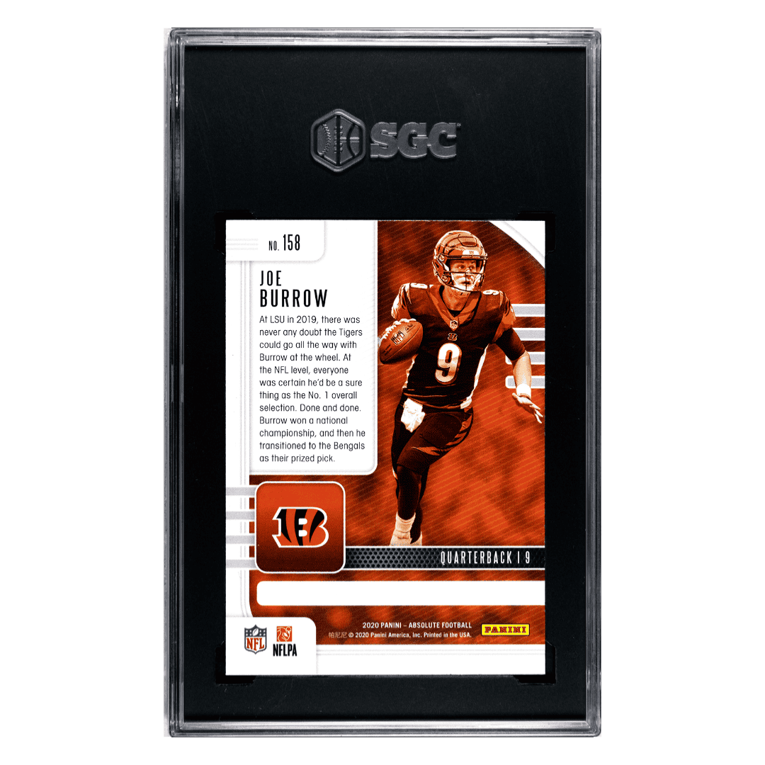 Joe Burrow SGC 9.5 2020 Panini Absolute Retail Card #158