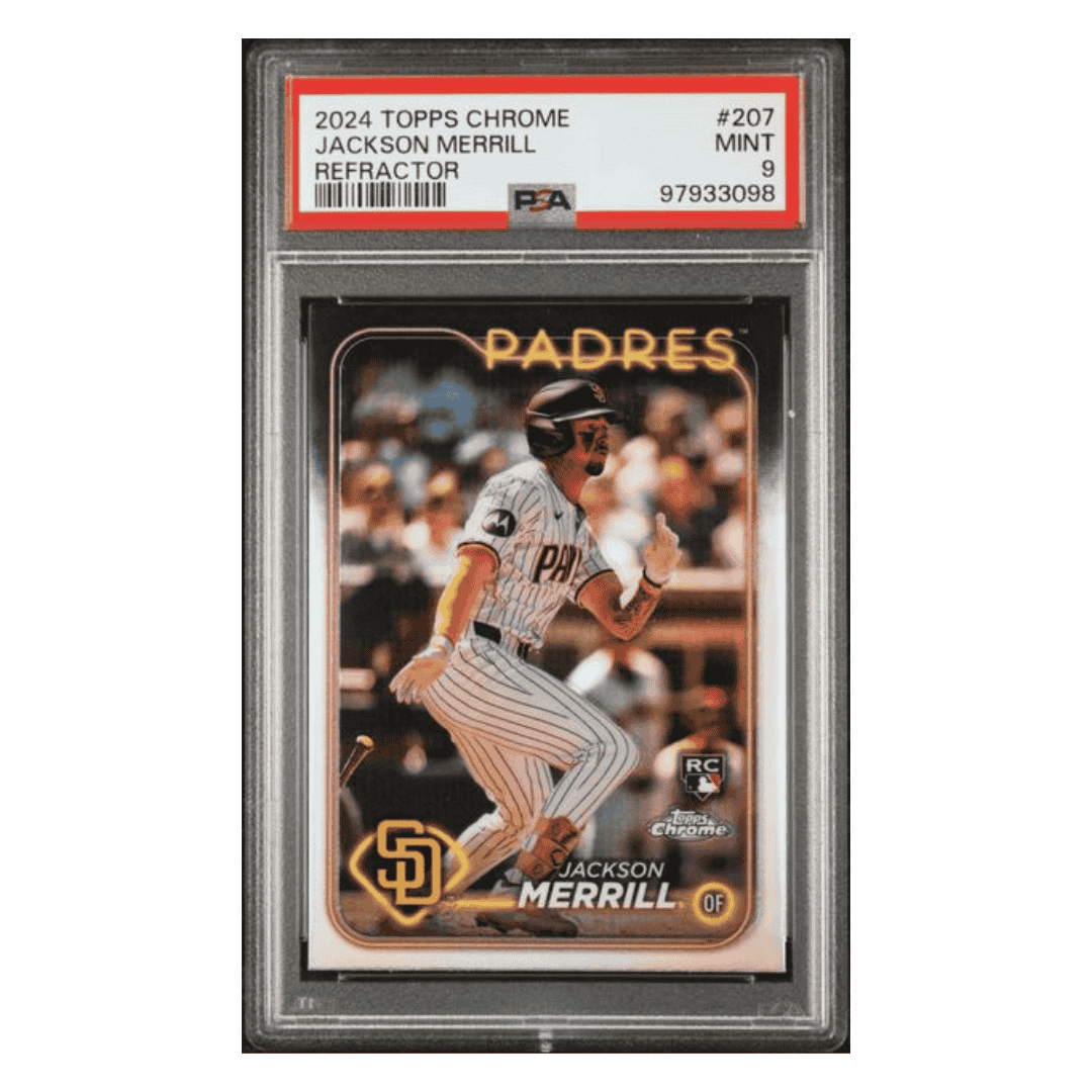 Jackson Merrill PSA 9 2024 Topps Chrome Refractor Card #207