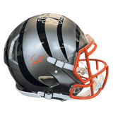 Tee Higgins Cincinnati Bengals Autographed Full Size Flash Authentic Helmet - Beckett COA